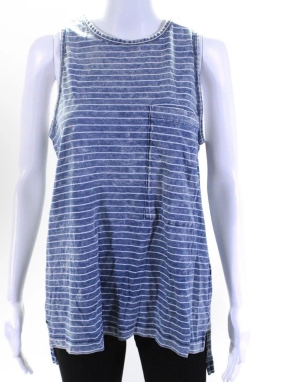 Rag & Bone/JEAN Striped Slub Knit Tank Top - M